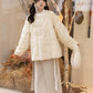 Chi Xia [Cloud Mist Tea] Tang-made round neck short jacket with two skirts