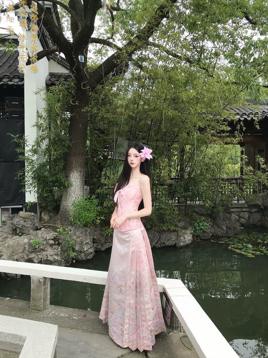 Flower Fairy Story [Flower Beaver] Clothing Weaving Gold Imitation Flower Cat Horse Dress Han han HanFuDreams