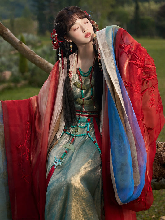 More than thirteen [Flowers and Thousand Trees] Hanfu with waist seal necklace accessories set accessories HanFuDreams