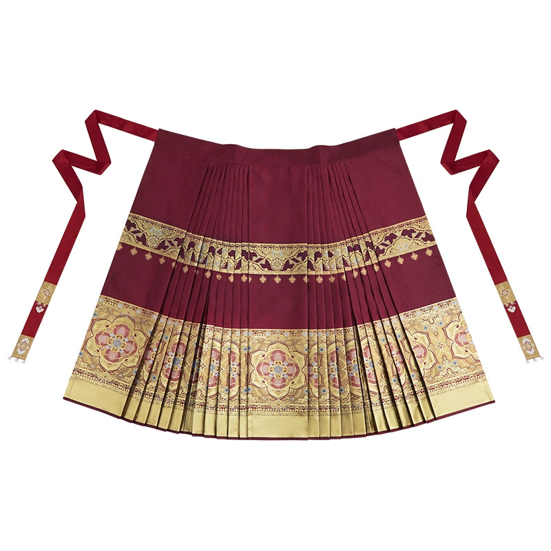 More than thirteen [shining gold] woven gold horse dress toast engagement clothes ming HanFuDreams Weaving gold horse noodles (4 spot 5 meters pendulum, trapezoidal pleats) XS