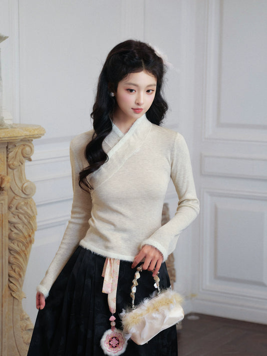 July Eve looks thin and folds in Hanfu with a top inside han HanFuDreams