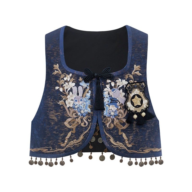 More than thirteen [Disney, Judy] spring and summer silk tops Han modern HanFuDreams Vest (including badge accessories) S