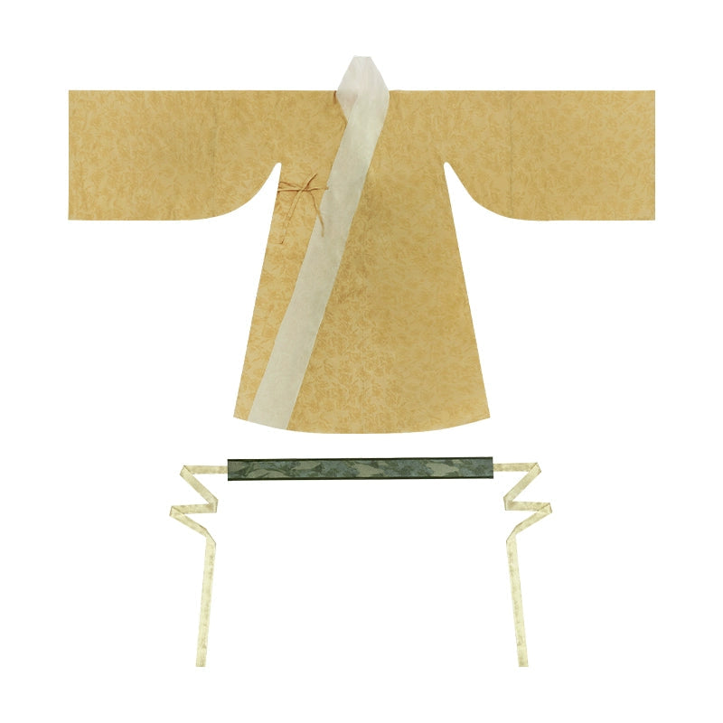 More than thirteen [月隐竹亭] Liu Shishi Oriental Huai Bamboo with the same Hanfu song HanFuDreams Improved straight train (including waist seal) S