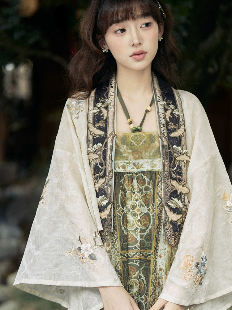 More than thirteen[caisson map]summer national style skin-friendly commuter suspender dress modern HanFuDreams