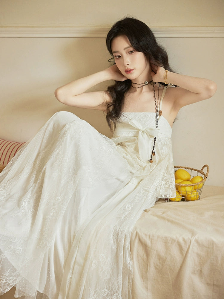 More than thirteen [Lu Huaming] summer lace national style suspender skirt modern HanFuDreams