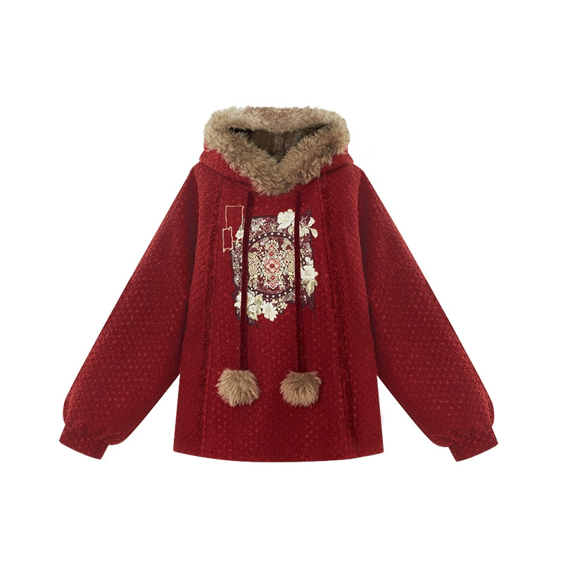 More than thirteen [walking horses] fleece hooded sweater pants national style set