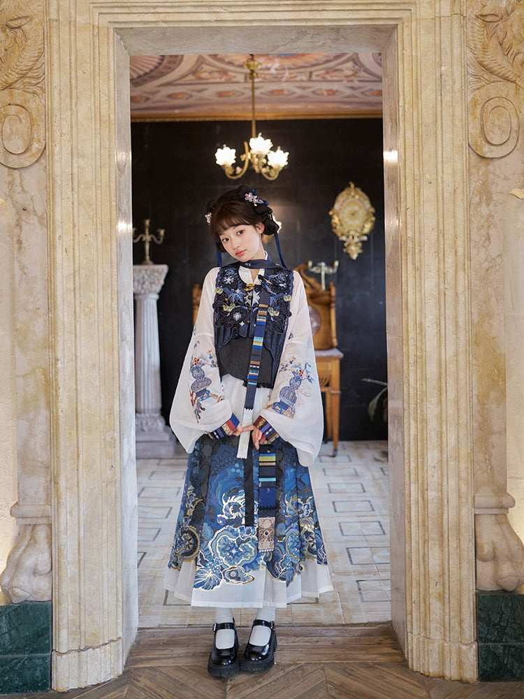 More than thirteen [Wenxing Changming] horse dress cloud shoulder Hanfu graduation uniform ming HanFuDreams