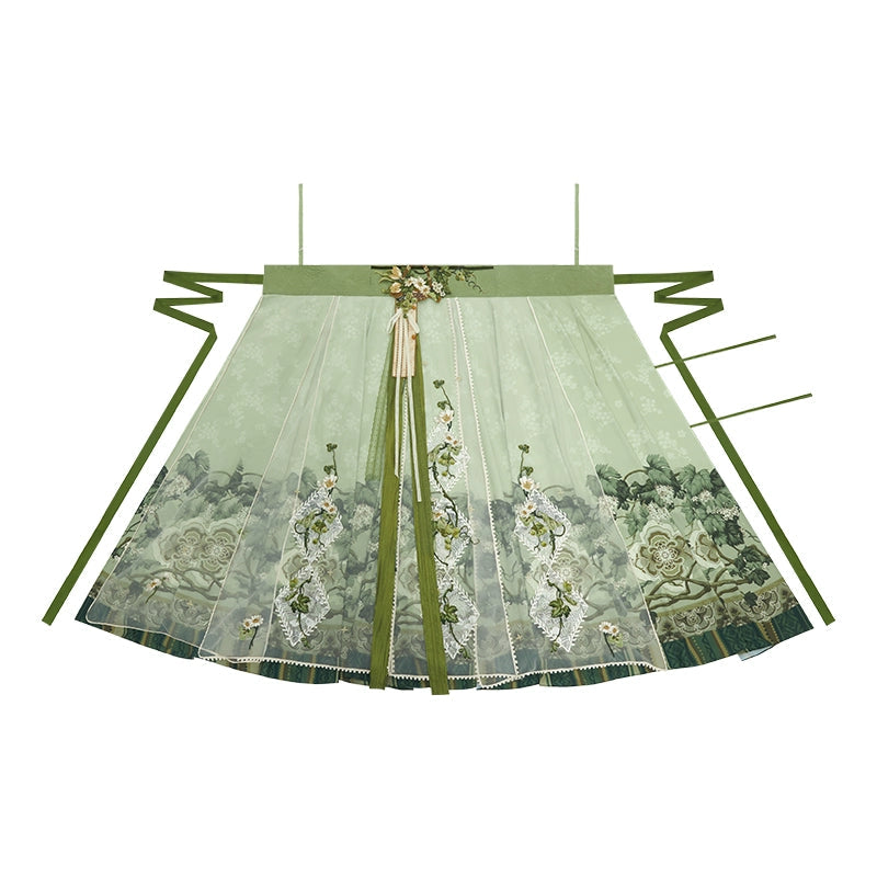 More than thirteen [春晓幻梦诗] Cardigan chest skirt Hanfu women han HanFuDreams Chest-length skirt (with accessories) S