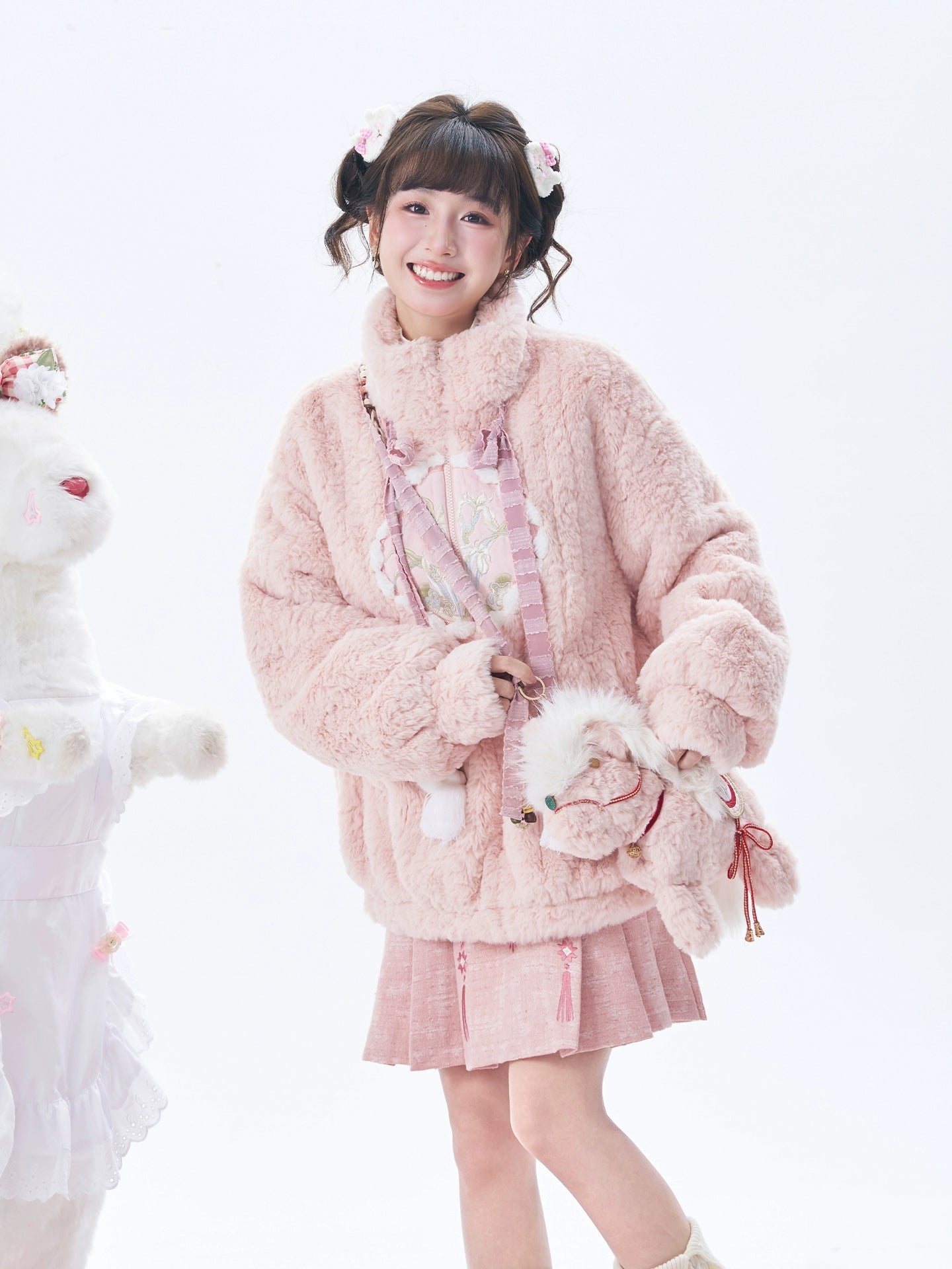 More than thirteen [Ranchi] plush embroidered cute pony messenger bag