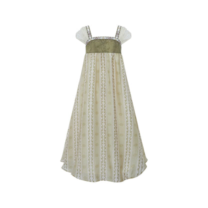 More than thirteen[vines]2025 versatile cool national style chest-length printed dress modern HanFuDreams dress S