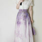 Flower Fairy Story [Wisteria] Light gauze skirt High texture printed horse skirt modern HanFuDreams