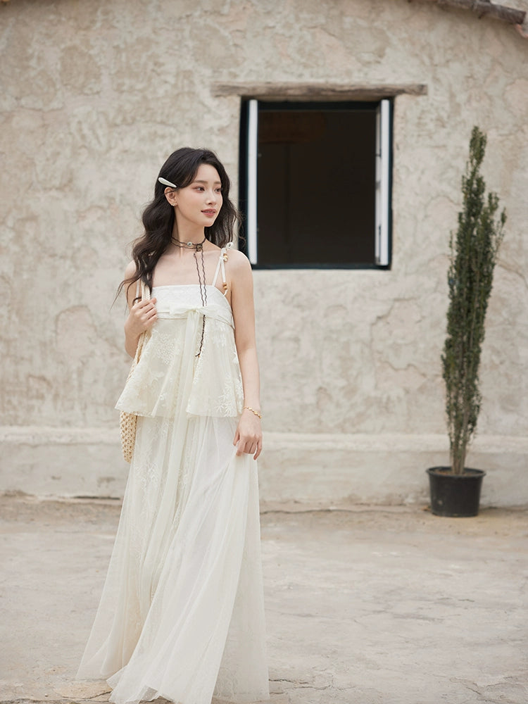 More than thirteen [Lu Huaming] summer lace national style suspender skirt modern HanFuDreams