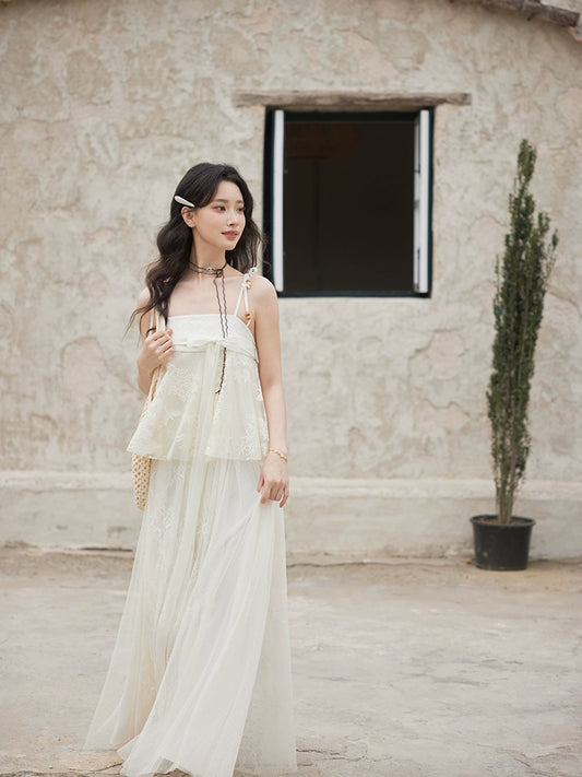 More than thirteen [Lu Huaming] summer lace national style suspender skirt modern HanFuDreams