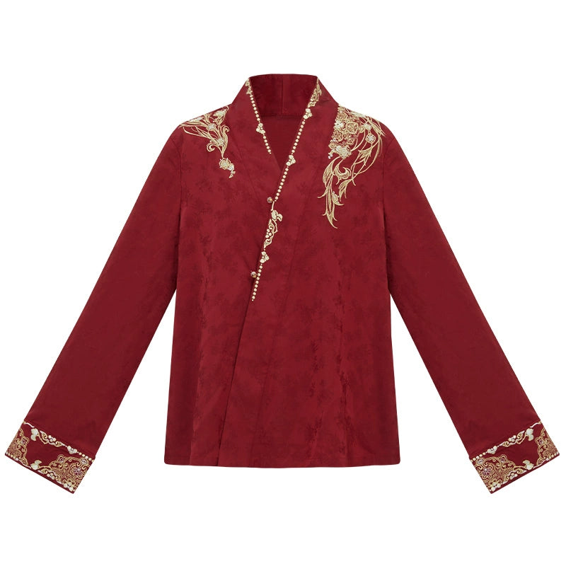 More than thirteen [瑞香宝相] New Chinese horse dress toasting clothes women song HanFuDreams shirt XS