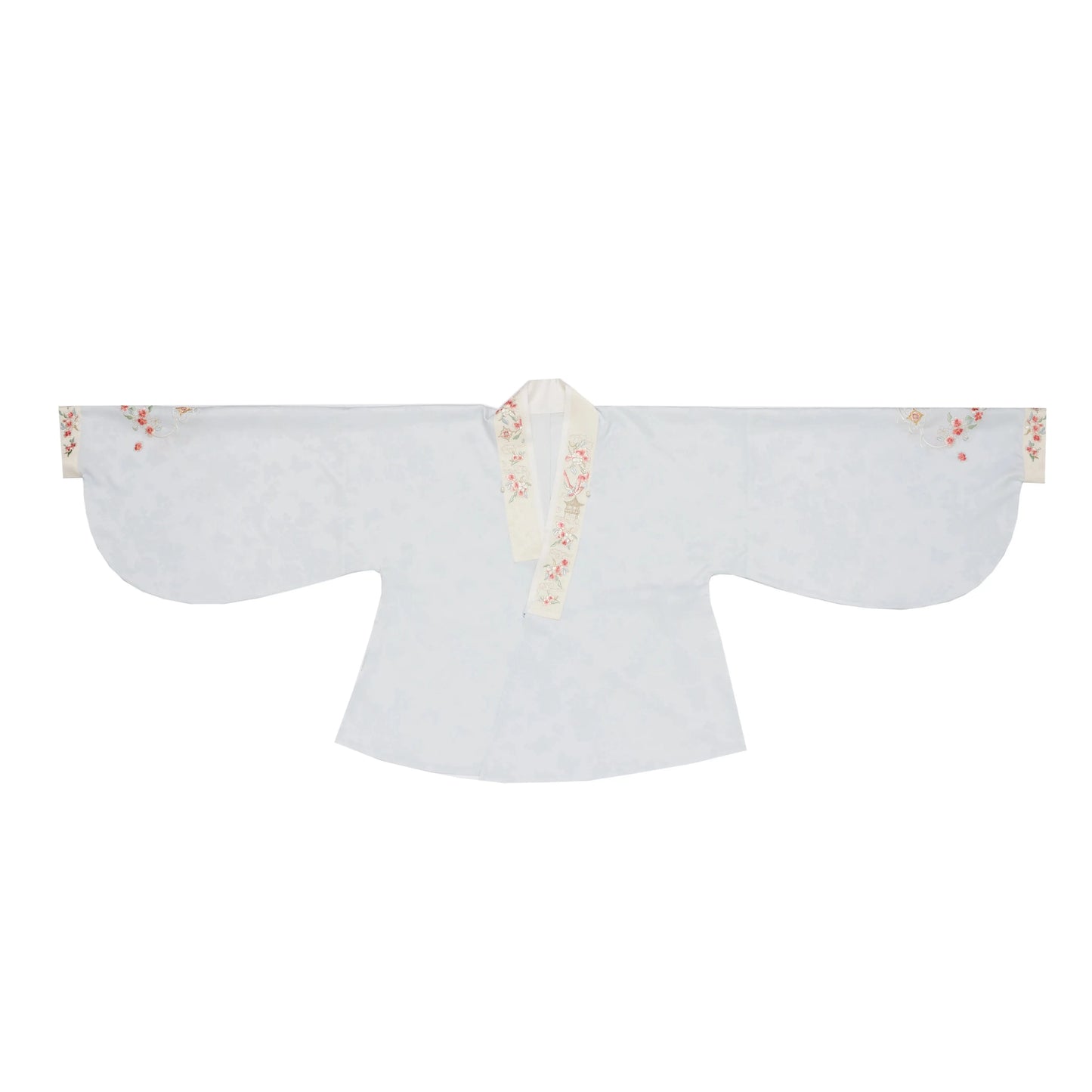Flower Fairy Story [Yan Yunting] Pipa Sleeve Crossneck Shirt Blue Horse Skirt Set Ming ming HanFuDreams Blue pipa sleeves S