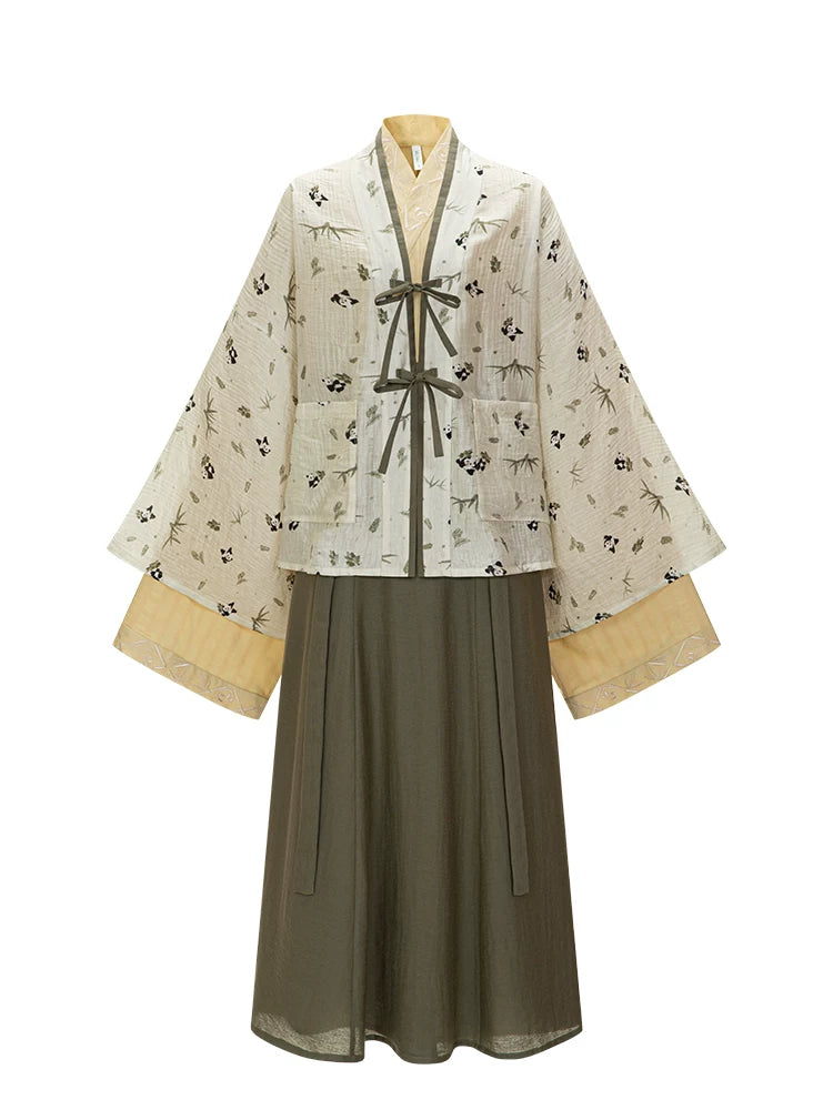 Chi Xia [Bamboo Everything Goes Well] Jin pleated clothes and eight broken skirts HanFuDreams