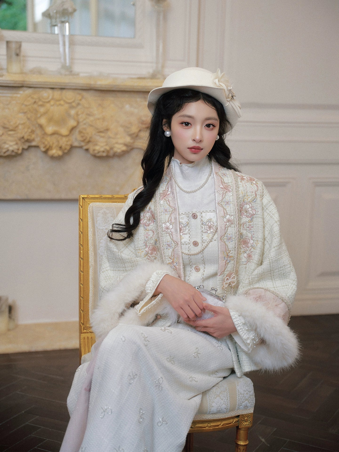 July Eve [Cold Smoke Taoyao] Opposite Collar Short Jacket Suspender Bust Skirt modern HanFuDreams