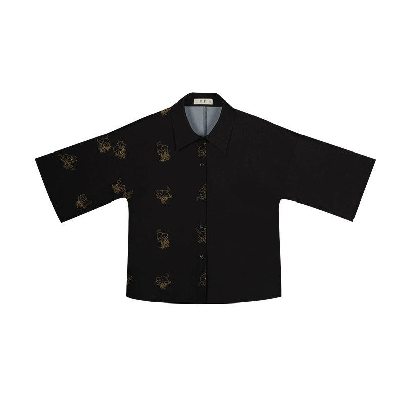 Han element horse dress Hanfu han HanFuDreams Black shirt S