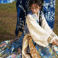 More than thirteen [blue clouds and autumn twilight] jacquard vest top woven horse dress ming HanFuDreams