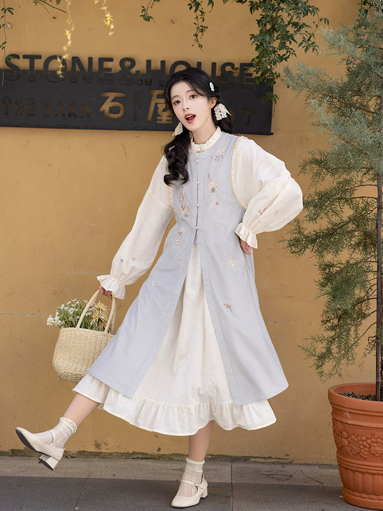 Chi Xia [Clear Mountain] Ming long than armor cotton long shirt ming HanFuDreams