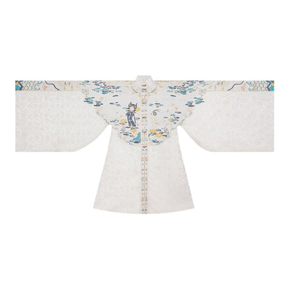 Ming-style Long Jacket and Horse Face Skirt, Hanfu for Autumn and Winter.