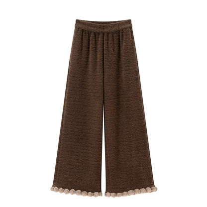 Chi Xia [Wan Persimmon Big Orange] Fleece Padded Short Jacket Long Pants Han han HanFuDreams Knitted trousers S