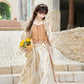 More than thirteen [flowing golden strands] cardigan suspender skirt ethnic style suit modern HanFuDreams Three-piece set, in stock. S