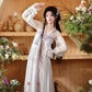 More than thirteen [Moon Hidden Flower Dynasty] Cloak Cardigan Chest-length Broken Skirt Hanfu Women ming HanFuDreams Cardigan + chest-length skirt + accessories XS