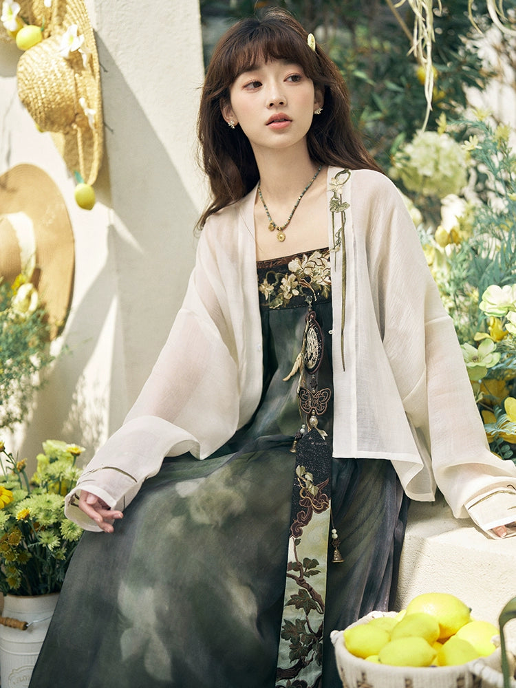 Thirteen more [明河清梦] Tencel suspender skirt Hanfu women han HanFuDreams