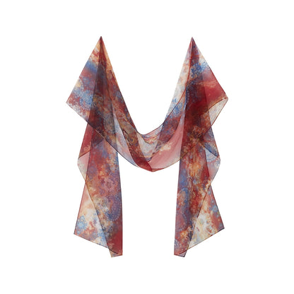 More than thirteen [Qingyang Xinghui] vest bronzing cardigan broken skirt printing silk han HanFuDreams silk S