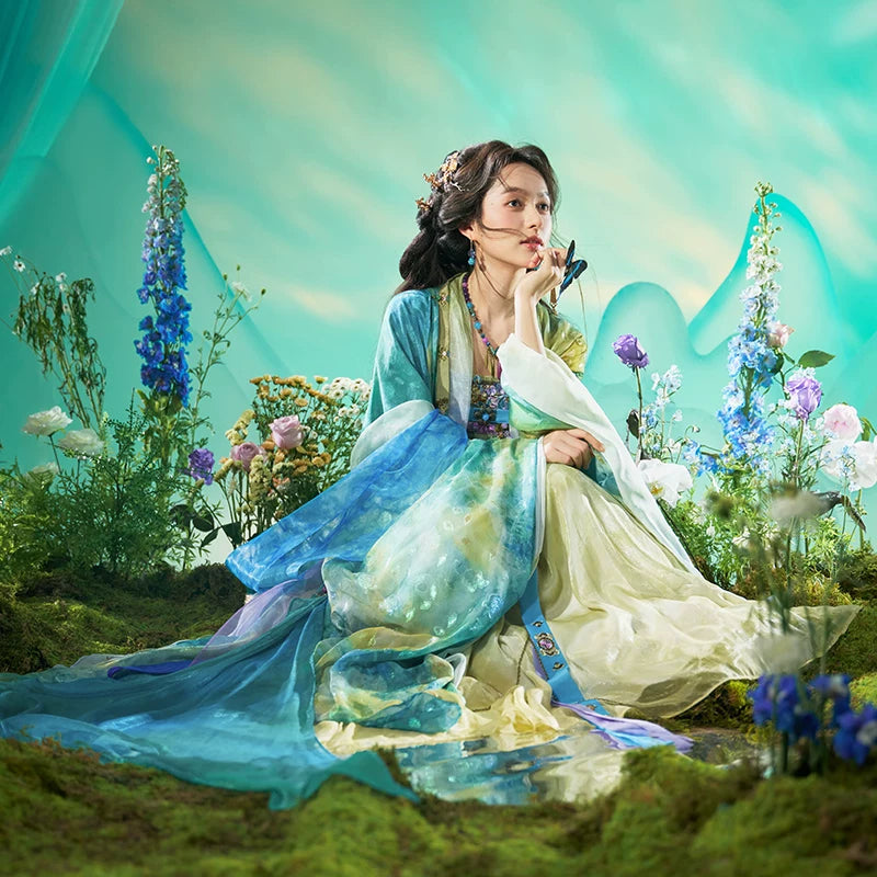 [Jade & Everlasting Spring] Tang Hanfu Set tang Shisanyu 5-Piece Set S