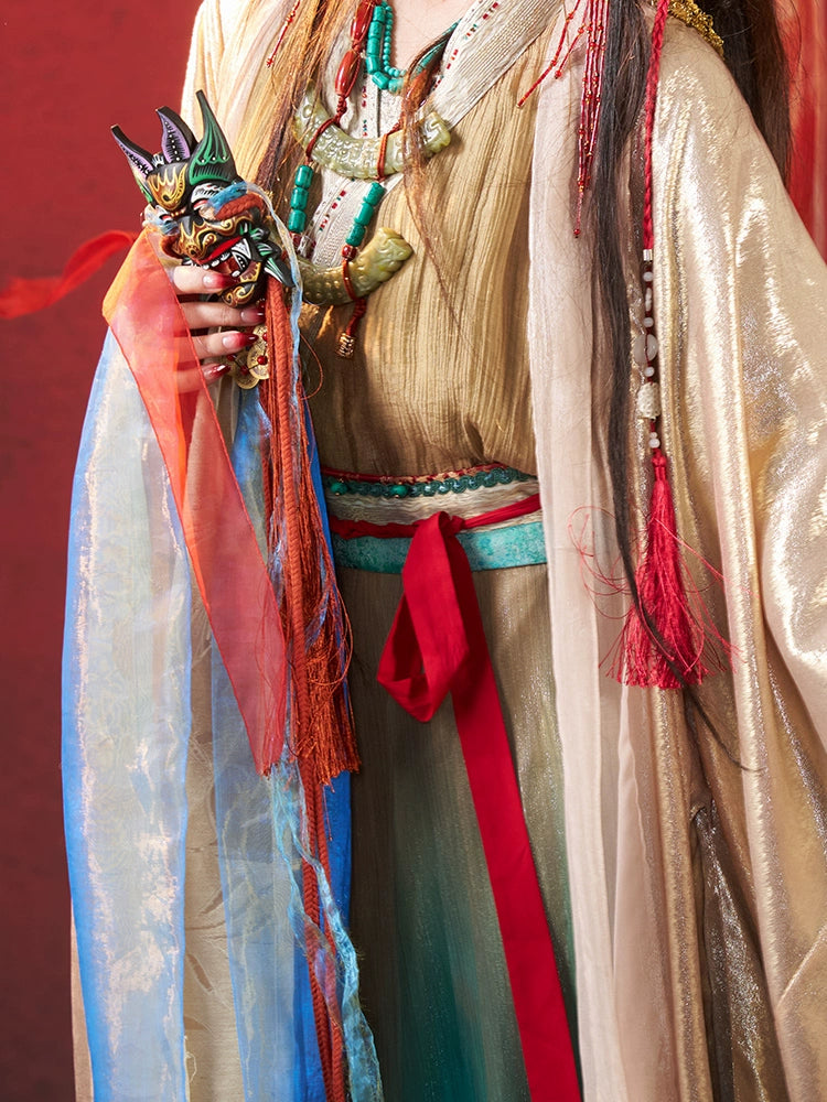 More than thirteen [Flowers and Thousand Trees] Hanfu with waist seal necklace accessories set accessories HanFuDreams