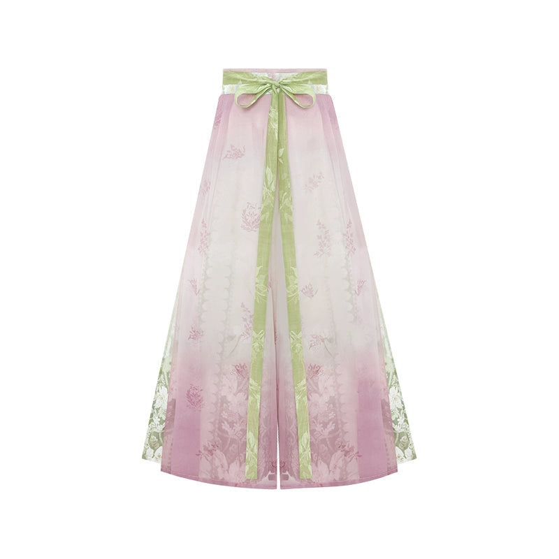 More than thirteen [flower years late] gradual change of color Song pants Song Hanfu song HanFuDreams Song pants (improved) S