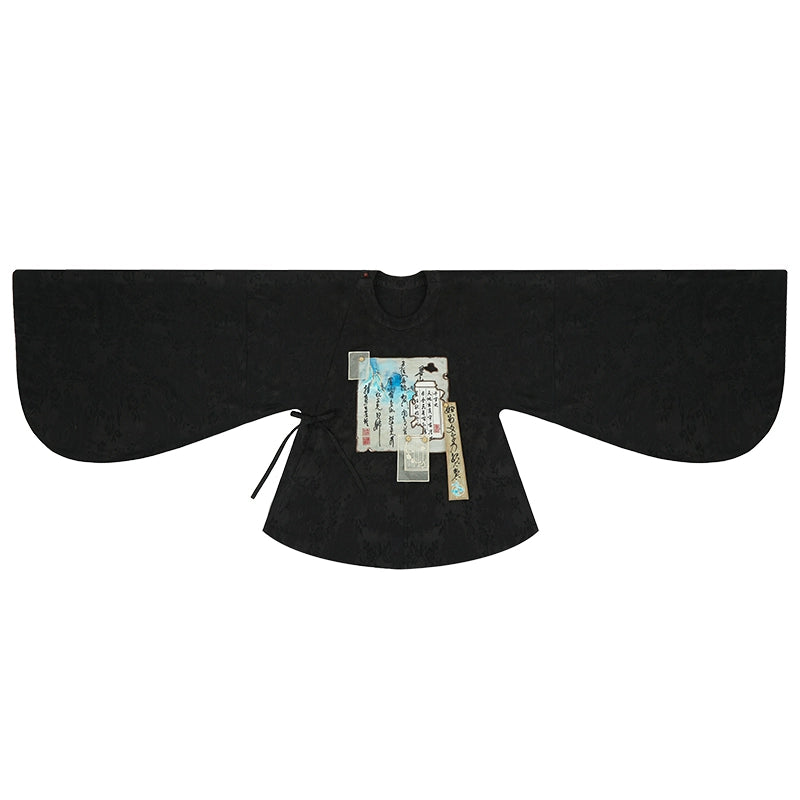 More than thirteen [eight broken brocade gray] round neck shirt short skirt Han suit modern HanFuDreams Crew neck XS