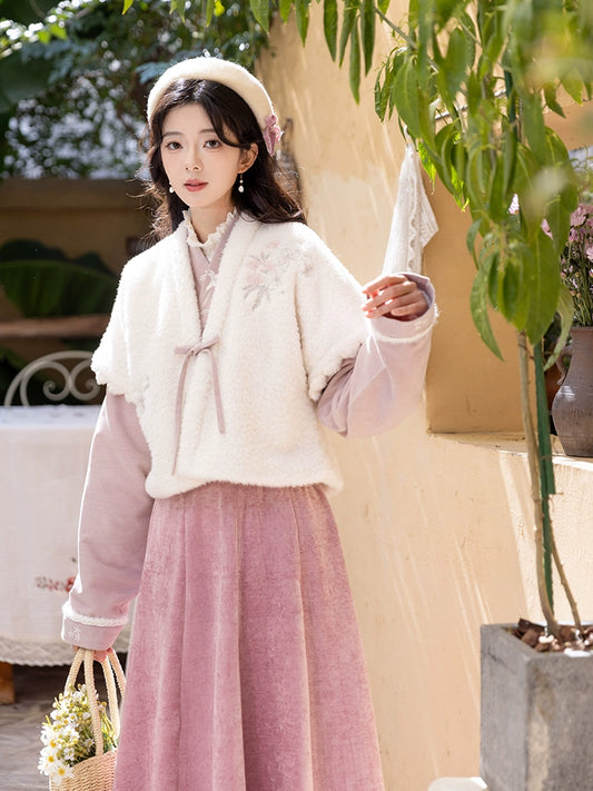 Chi Xia [Suisui Hehuan] velvet Tang Yuezi short jacket six broken skirt tang HanFuDreams