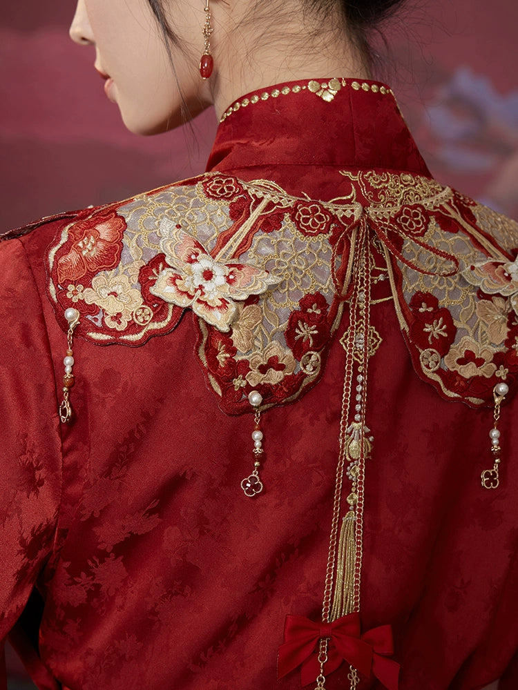 More than thirteen [瑞香宝相] New Chinese horse dress toasting clothes women song HanFuDreams