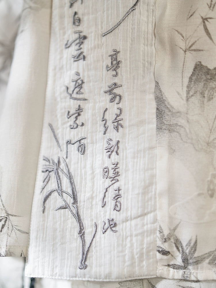 More than Thirteen [觅诗] Summer National Style Ink Landscape Painting New Chinese Style Set modern HanFuDreams