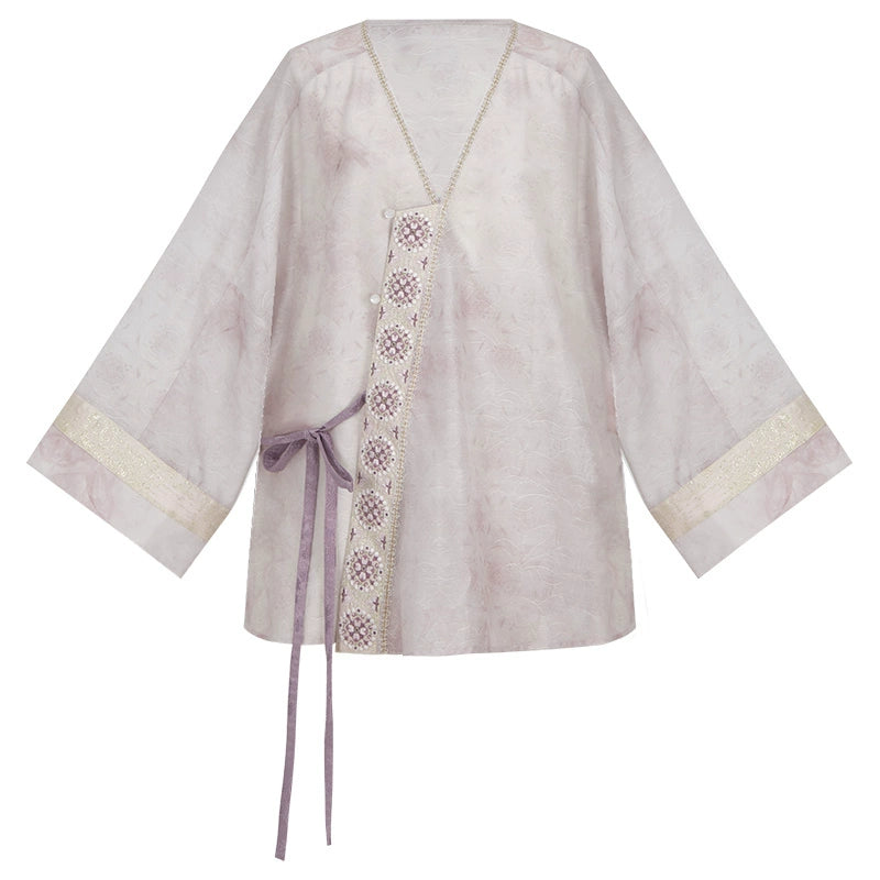 More than thirteen [thin purple] new Chinese coat skirt national style suit modern HanFuDreams jacket XS