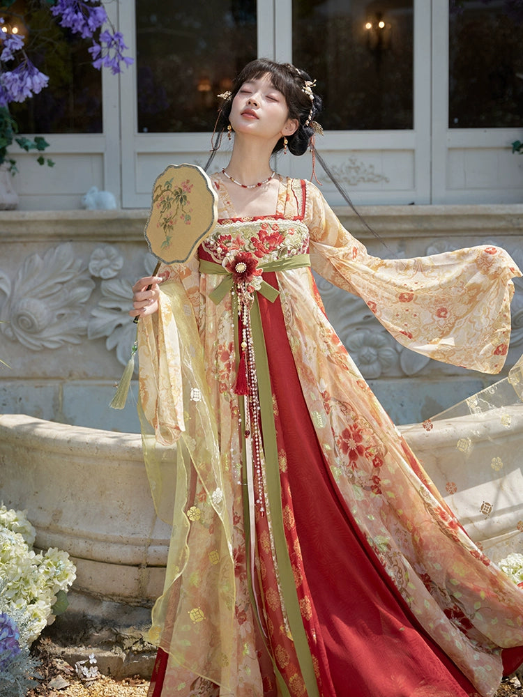 More than thirteen [火树银花] cardigan suspender chest skirt Tang Hanfu women tang HanFuDreams