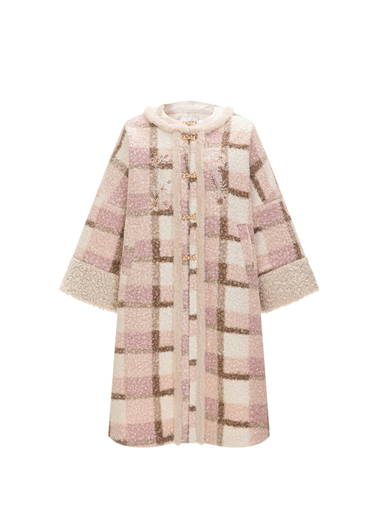 Chi Xia [Rose Keluli] Round neck plaid long jacket Han han HanFuDreams