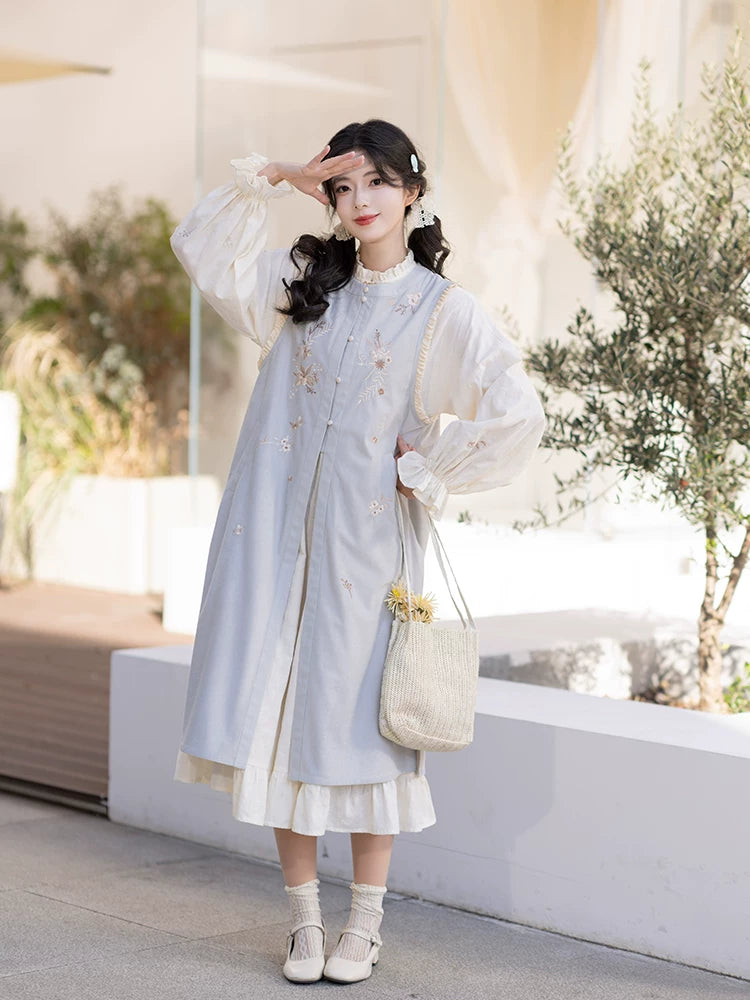 Chi Xia [Clear Mountain] Ming long than armor cotton long shirt ming HanFuDreams