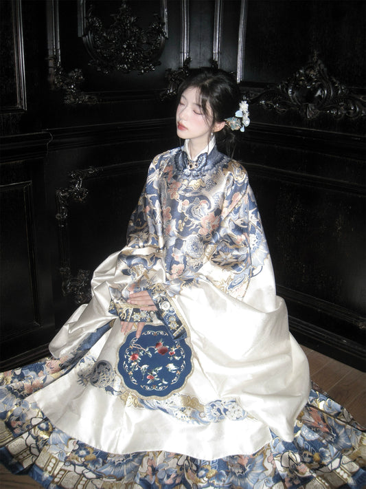 More than thirteen [All Things Life] woven gold stand-up collar large pony skirt Ming-made ming HanFuDreams