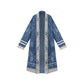 [Cangming Night] denim embroidered jacket curved collar top trousers set modern HanFuDreams jacket S
