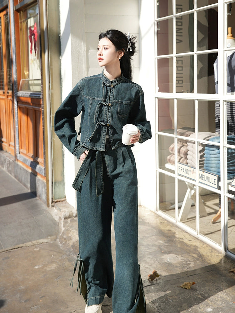 More than thirteen [Songshan] new Chinese wide-leg pants improved Hanfu set modern HanFuDreams