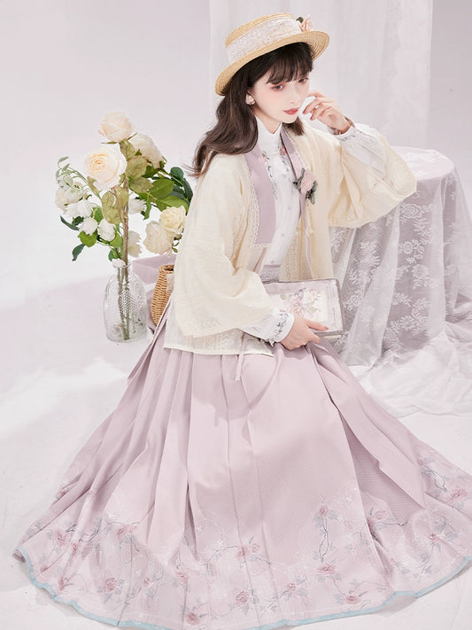 Chemise cardigan Ming hanfu à tête de cheval