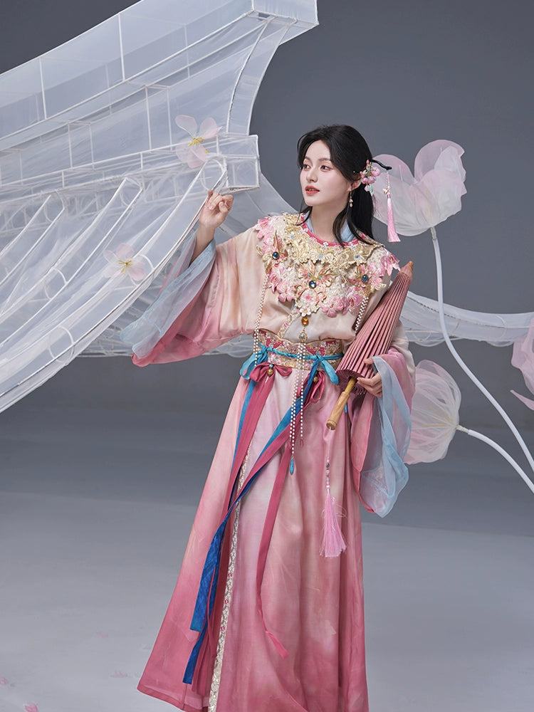 More than thirteen [Begonia explanation] Straight train heavy industry cloud shoulder hanfu han HanFuDreams