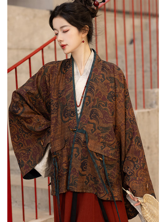 Jin made pleated clothes Shangyu linen broken skirt  Hanfu