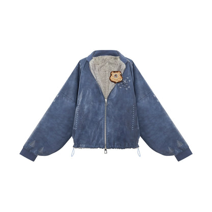 More than thirteen [Huaixing Night by Night] imitation leather jacket daily lower skirt