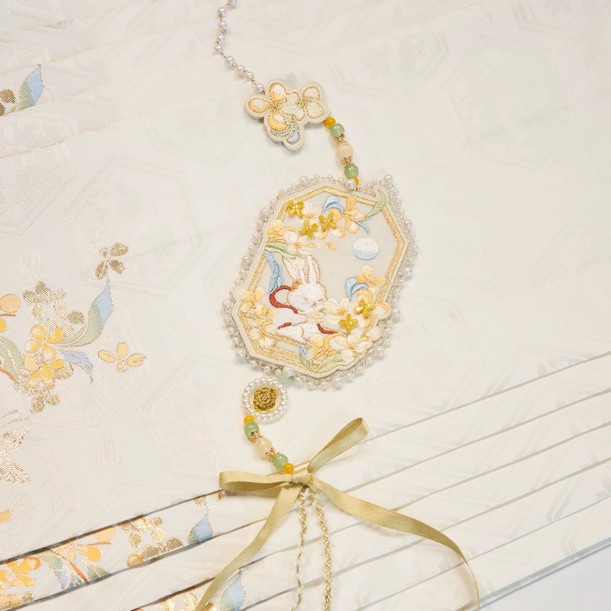 Flower Fairy Story [Golden Branch Rabbit Shadow] Bust Skirt Weaving Horse Face Skirt Set han HanFuDreams