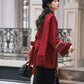 More than thirteen [Ode to Pepper Blossoms] red woolen jacket embroidered skirt modern HanFuDreams